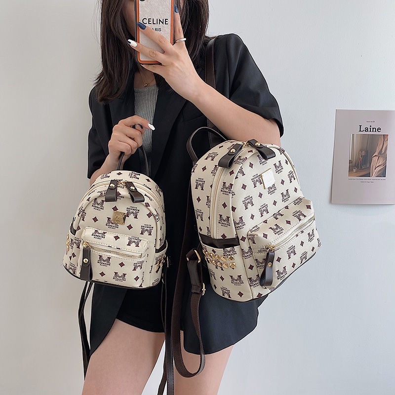 BALO NỮ THỜI TRANG DA PU HỌA TIẾT VINTAGE DỄ PHỐI ĐỒ DU LỊCH ULZZANG STYLE HÀN QUỐC BLN49H2205