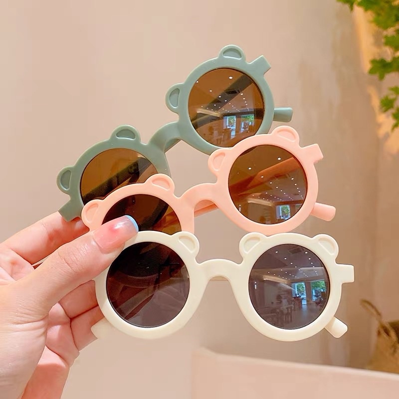 Mắt kính bé trai, bé gái dáng tròn tai gấu dễ thương, phong cách Vintage cho bé từ 1-5 tuổi- Tiệm Cói Cô Lê