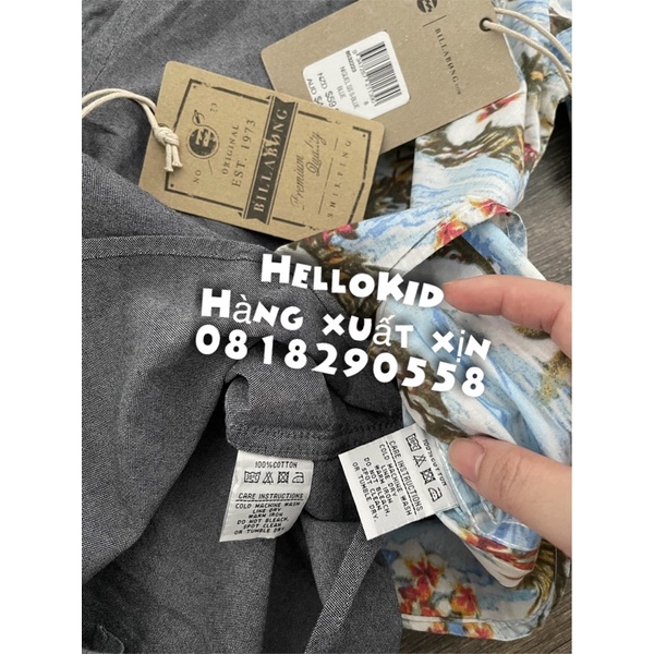 A362 - Áo sơmi billabong xuất bé trai