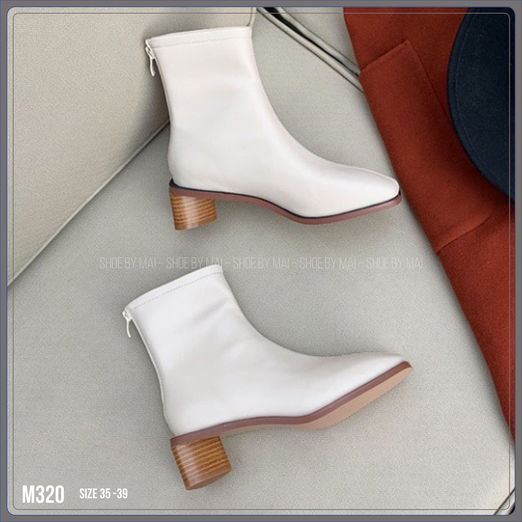 Giày boot nữ đế vuông M320 SHOEBYMAI