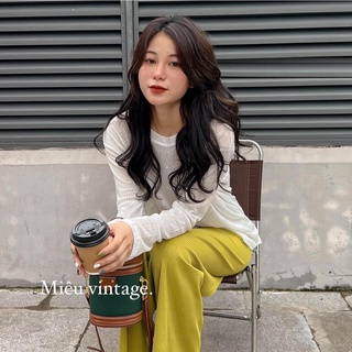 Áo thun nữ giấy dài tay