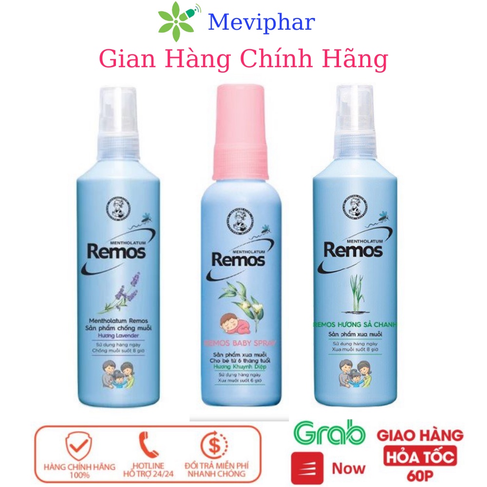 Xịt Chống Muỗi Hương Hoa Oải Hương Remos Lavender (60ml)