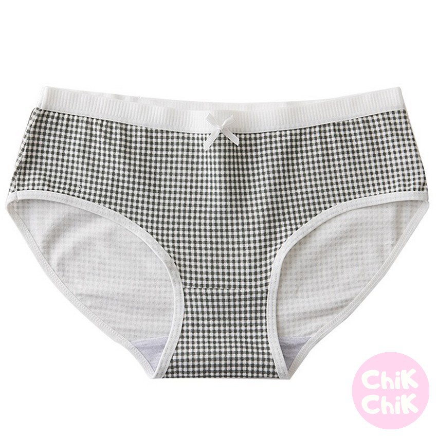 Quần lót nữ combo 5 dễ thương họa tiết kẻ caro - ChikChik QLS048