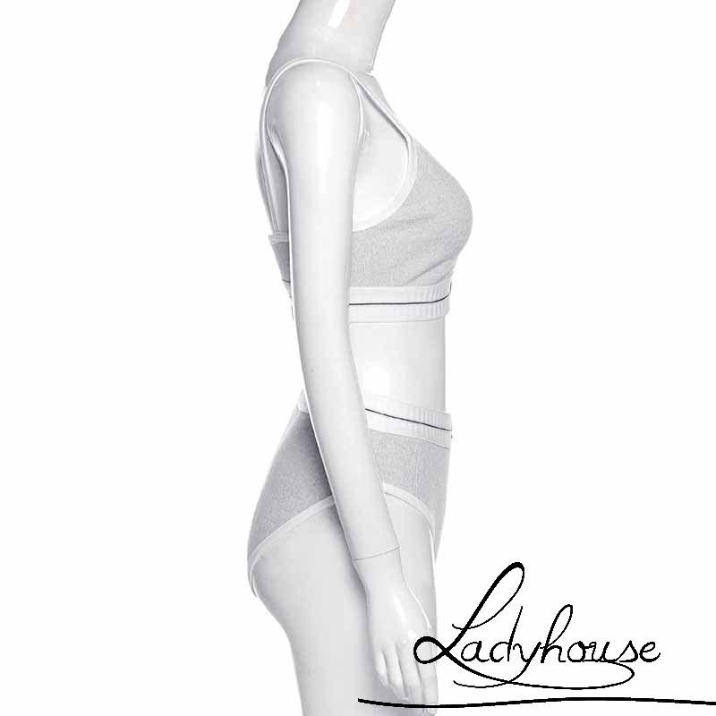 Bộ đồ lót 2 mảnh cổ chữ V hở lưng màu sắc thời trang quyến rũ cho nữ