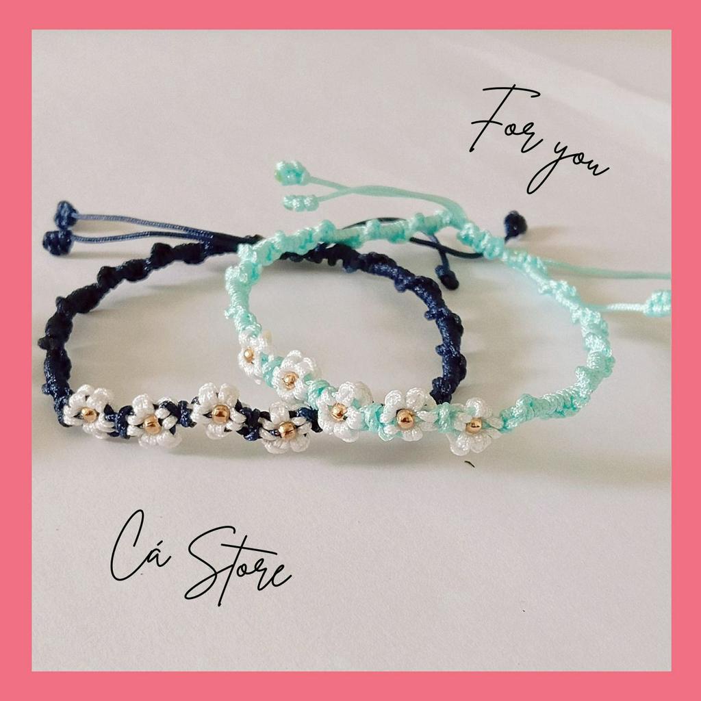 Vòng tay handmade 5 hoa mai made by Cá Store