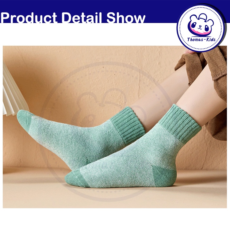 Set 5 Đôi Vớ Nhung Dày Ấm Áp In Họa Tiết Hoạt Hình Cho Bé Từ 1-12 Tuổi