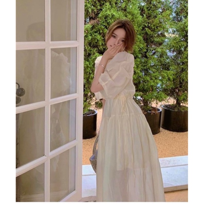 Váy maxi dáng dài tơ nến mềm mại,Đầm dài dễ thương đi biển rhstore