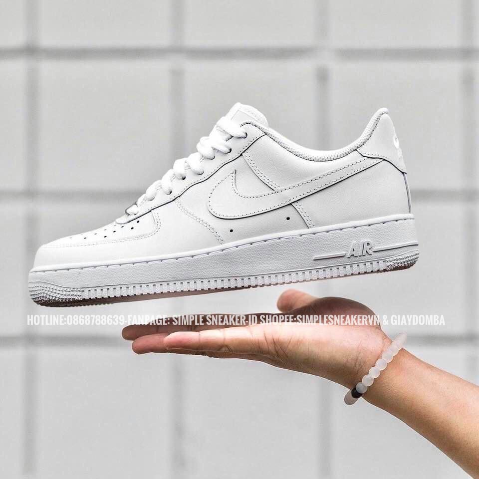 Giày Nike Air Force 1FREESHIP[AF1_Auth] Nike AF1 All White Chuẩn Auth Fullbox- Giày Sneaker Chính Hãng- Simple Sneaker