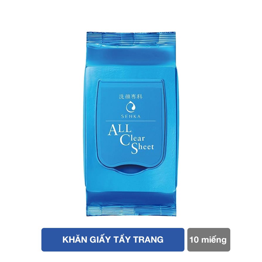 [HB Gift] Khăn giấy tẩy trang 10 miếng Senka Cleansing Sheet