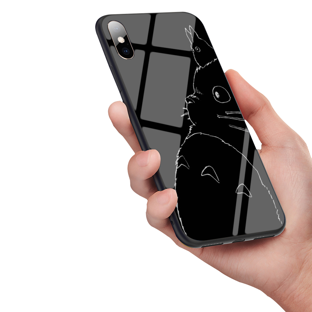 Q107 Totoro iPhone SE 6 6s 7 8 Plus Xs 11 Pro Max X XR Tempered glass Soft Case | BigBuy360 - bigbuy360.vn
