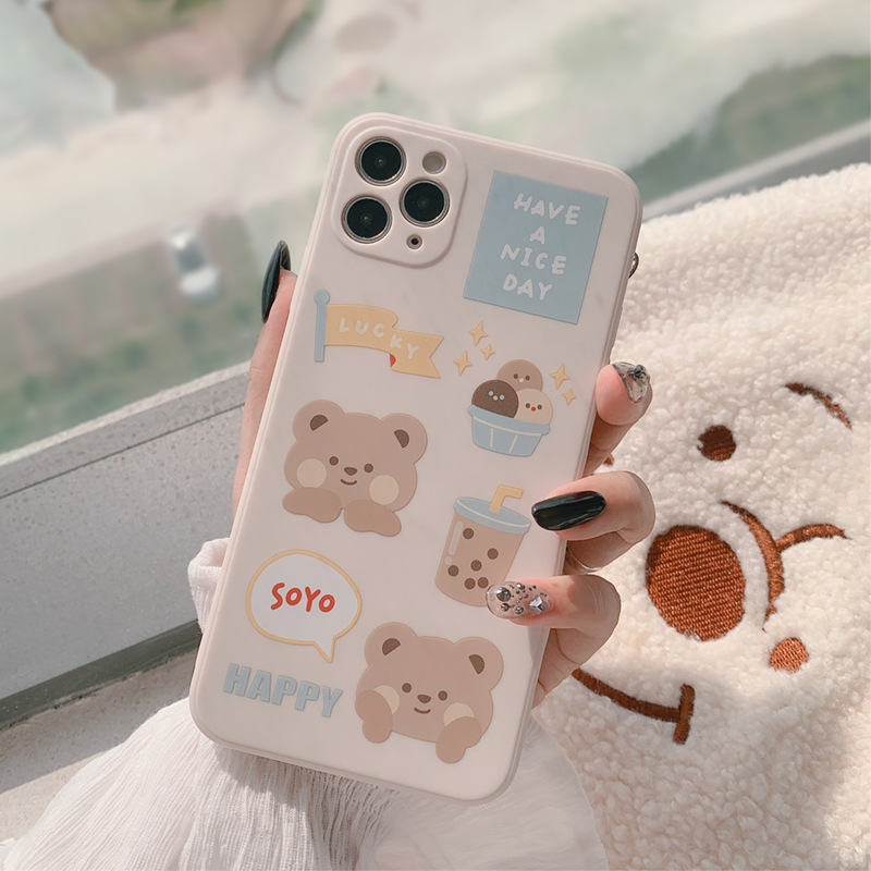 Ốp lưng  iphone Ốp lưng in hoạt hình cho iPhone 12mini/12pro max/12pro/12/7/7plus/8/8plus/x/xs/xs max/11/11 pro/11 promax Dinuo case