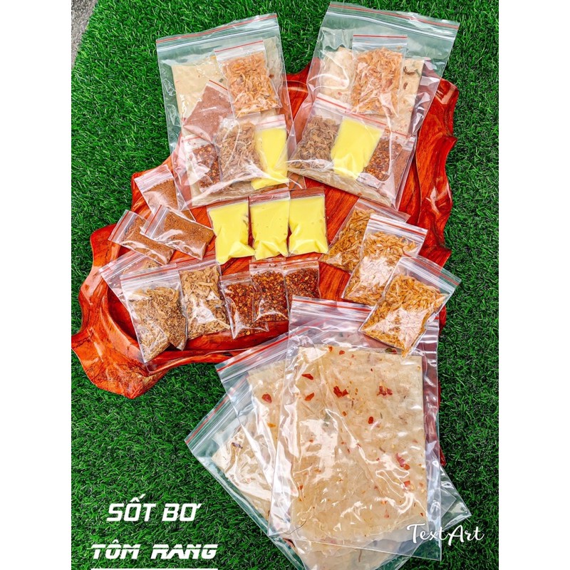 Bánh tráng sốt bơ hột gà- tỏi- sốt tắc- sốt bơ tôm yum