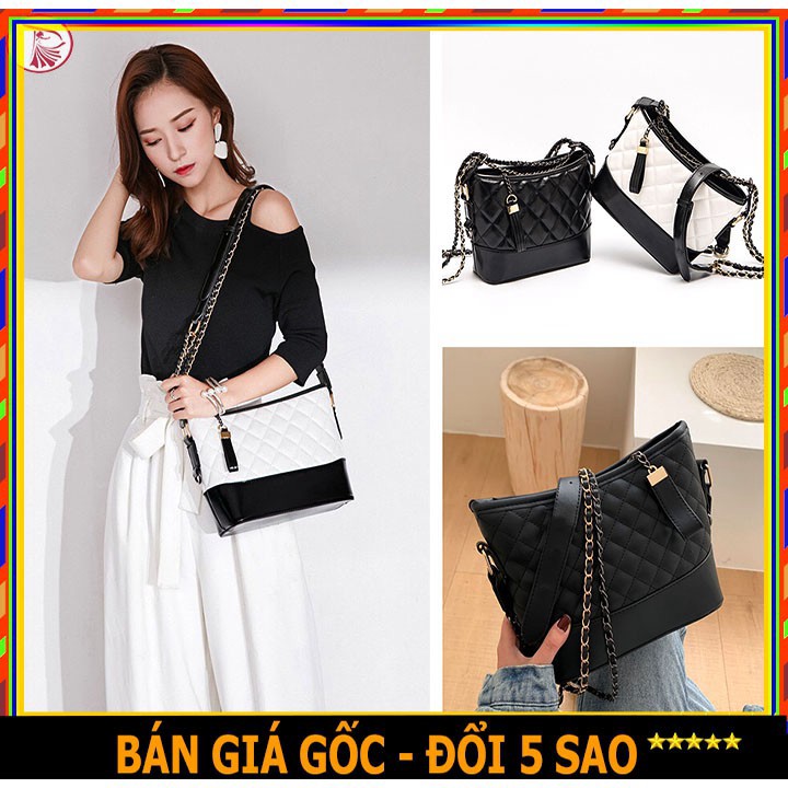 ❤️ GIÁ SỈ ❤️ TÚI XÁCH ĐEO CHÉO NỮ NGỌC TRINH - PHỐI MÀU ĐEN TRẮNG SIZE 25X15CM MẪU MỚI HÓT