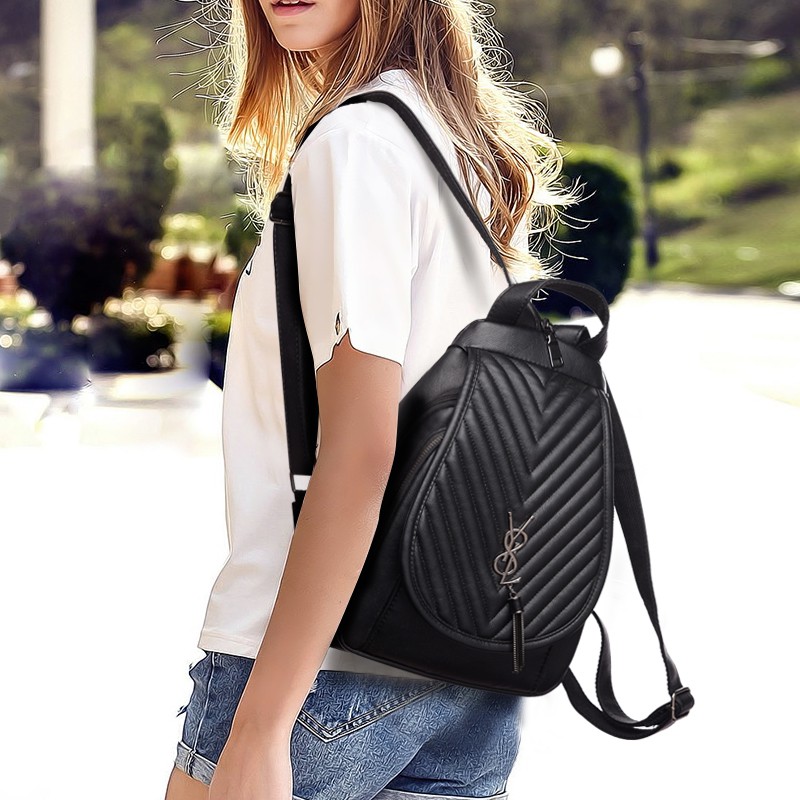 Balo da thời trang Hàn Quốc màu đen dành cho nữ