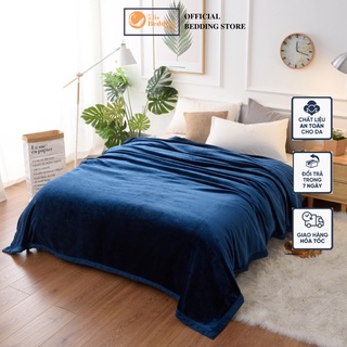 Chăn lông tuyết muji xuất nhật loại 1 siêu mềm mượt, chăn muji cao cấp nhiều màu - ellis bedding