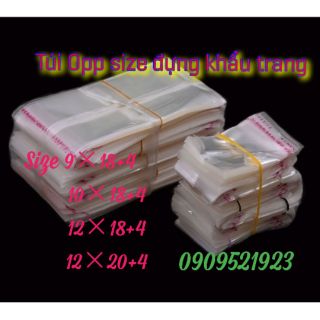 1kg túi opp dán miệng đựng khẩu trang.