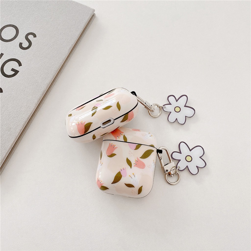 Ốp silicon cho hộp tai nghe họa tiết hoạt hình hoa lá cho iPhone AirPods Pro AirPods 1/2 | BigBuy360 - bigbuy360.vn
