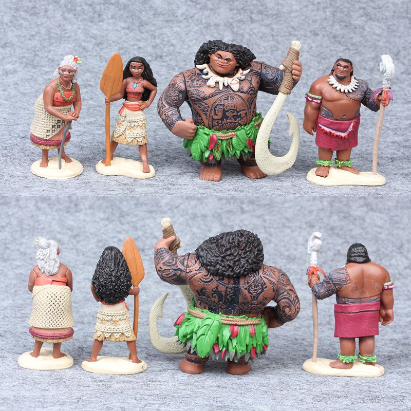 10 mô hình nhân vật hoạt hình Disney Moana bằng PVC trang trí làm đẹp bánh kem