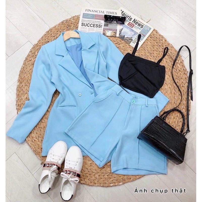 SET VEST NỮ- QUẦN SHORT CÔNG SỞ( tặng bra)