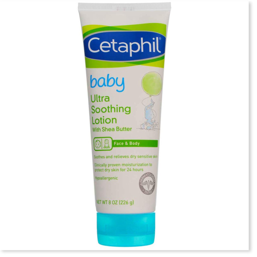 ( hàng mỹ ) Dưỡng thể giữ ẩm da cho trẻ em Cetaphil Baby Ultra Soothing Lotion with Shea Butter 226g