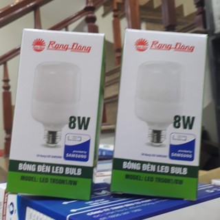 2 chiếc Bóng đèn LED trụ 8W Rạng Đông chính hãng