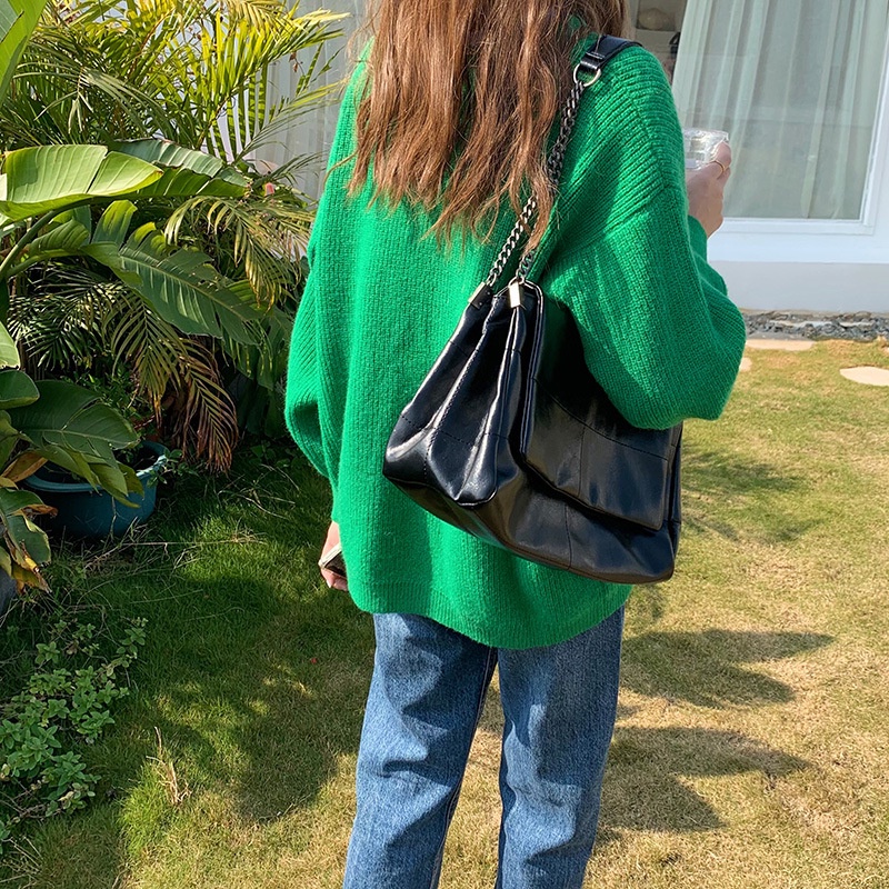 Túi xách đeo vai dung tích lớn thời trang thu đông