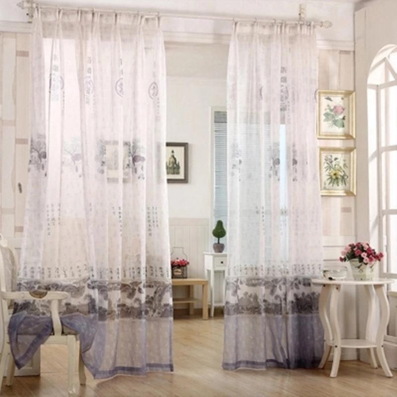 Rèm voan họa tiết hình và chữ thư pháp ( 1.5m x 2.7m ; 2m x 2.7m ; 3m x 2.7m )