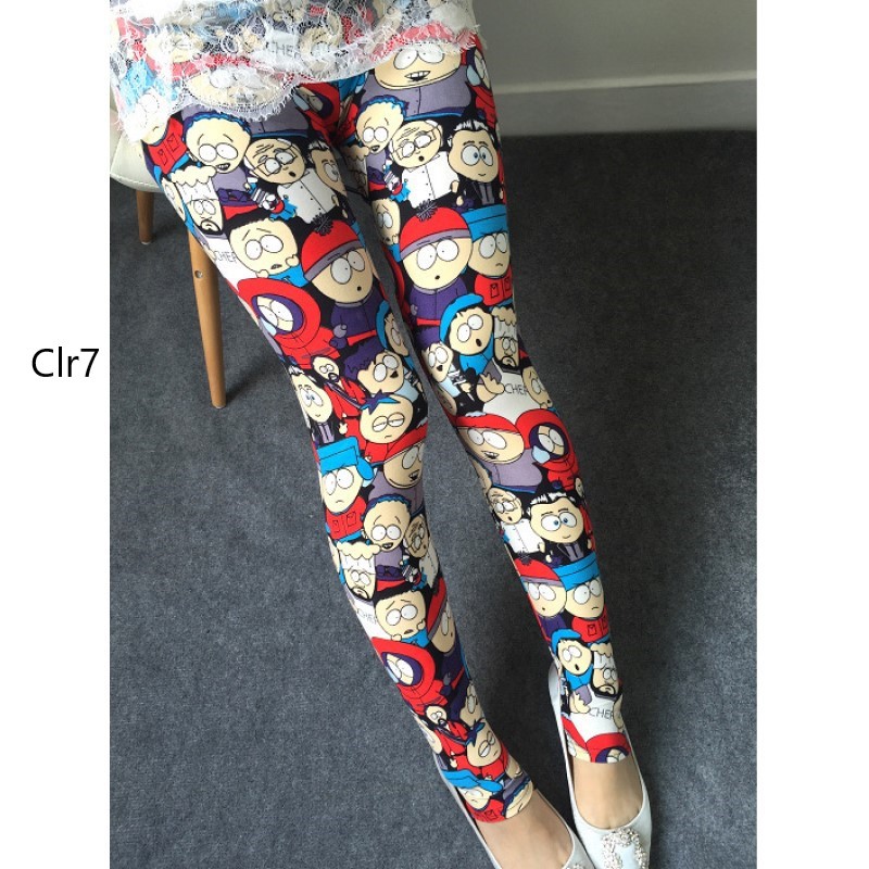 Thời Trang Quần legging Lưng Cao Hoạ Tiết In Thiết Kế Ôm Sát Tôn Dáng