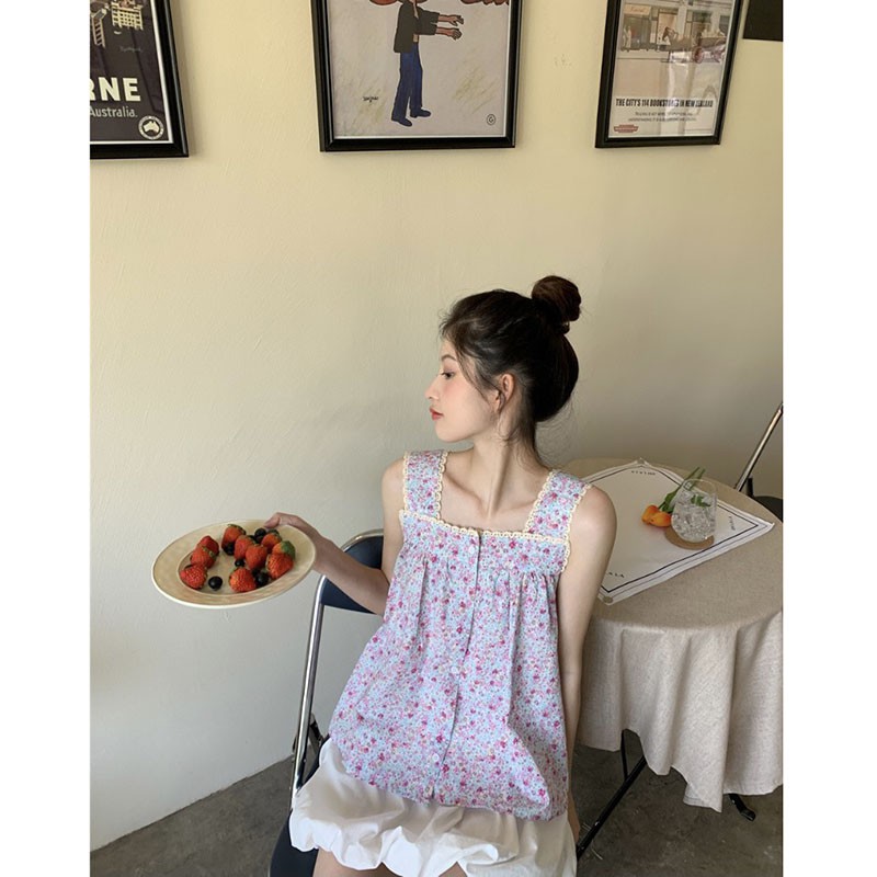 Áo 2 Dây Hoa Nhí Hàng Siêu Đẹp M090