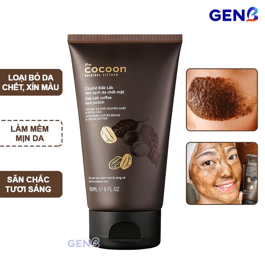 Tẩy Tế Bào Chết Mặt Môi Body Cocoon Cà Phê CHÍNH HÃNG - Tẩy Da Chết Cafe Body Mặt Môi - Bơ Dưỡng Thể Dưỡng Ẩm Body GENB