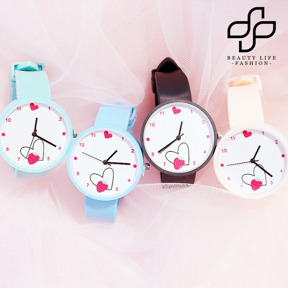 BEA™ Children Strawberry Heart Roman Numerals Quartz Wrist Watch