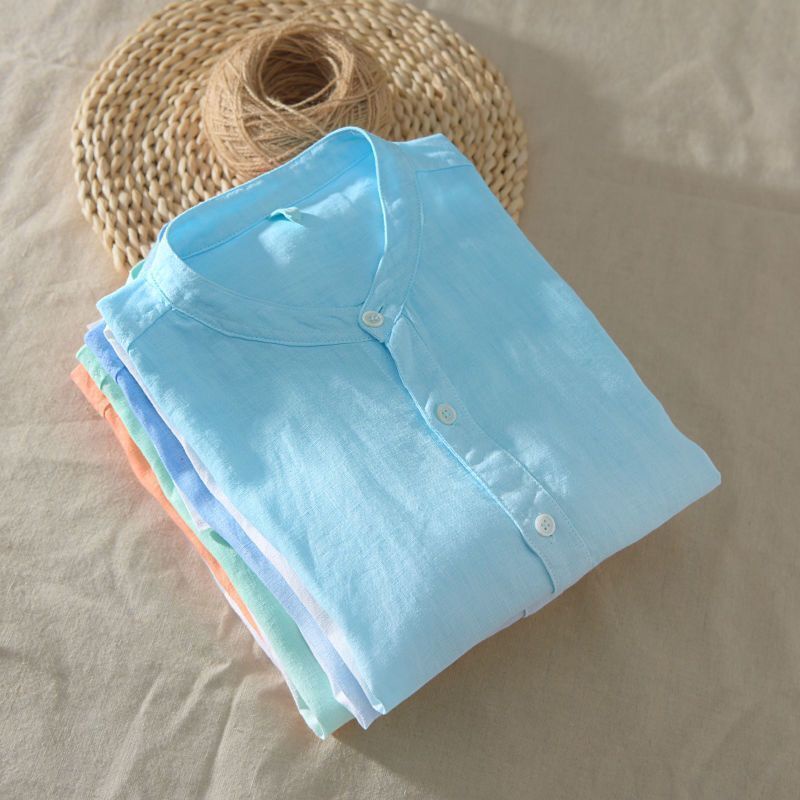 Áo Sơ Mi Nam Tay Ngắn Dáng Rộng Màu Gradient Phong Cách Hàn Quốc