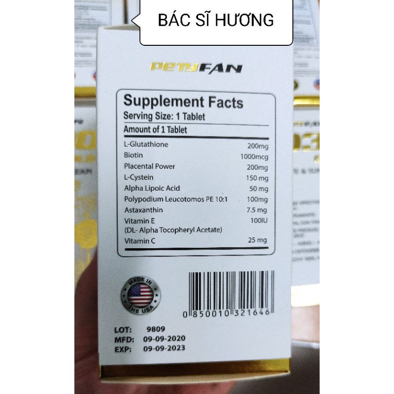 [ CHÍNH HÃNG MẪU MỚI] Viên uống trắng da,chống nắng ID30 GOLD | BigBuy360 - bigbuy360.vn