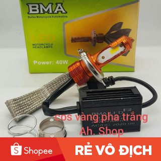 Bóng đèn led F5 BMA cos vàng pha trắng 40w chân h4 bảo hành 1 năm