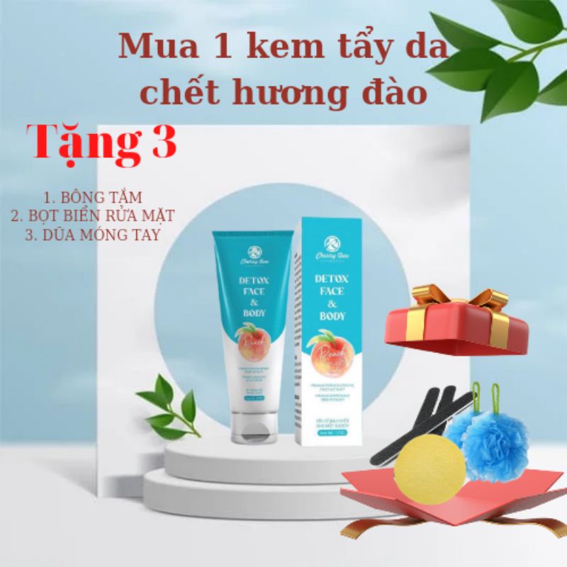 Tẩy da chết body, thải độc da body-Peach detox body & face CRD Cosmetics