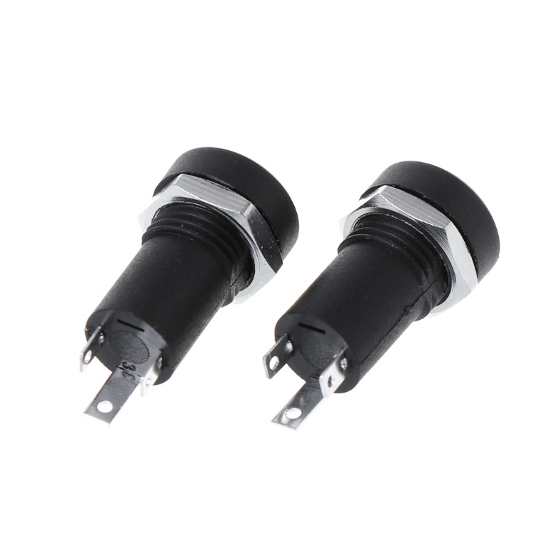 Set 2 Ổ Cắm 3 5MM 3 Cực Màu Đen Kèm Đai Ốc Chuyên Dụng Chất Lượng Cao