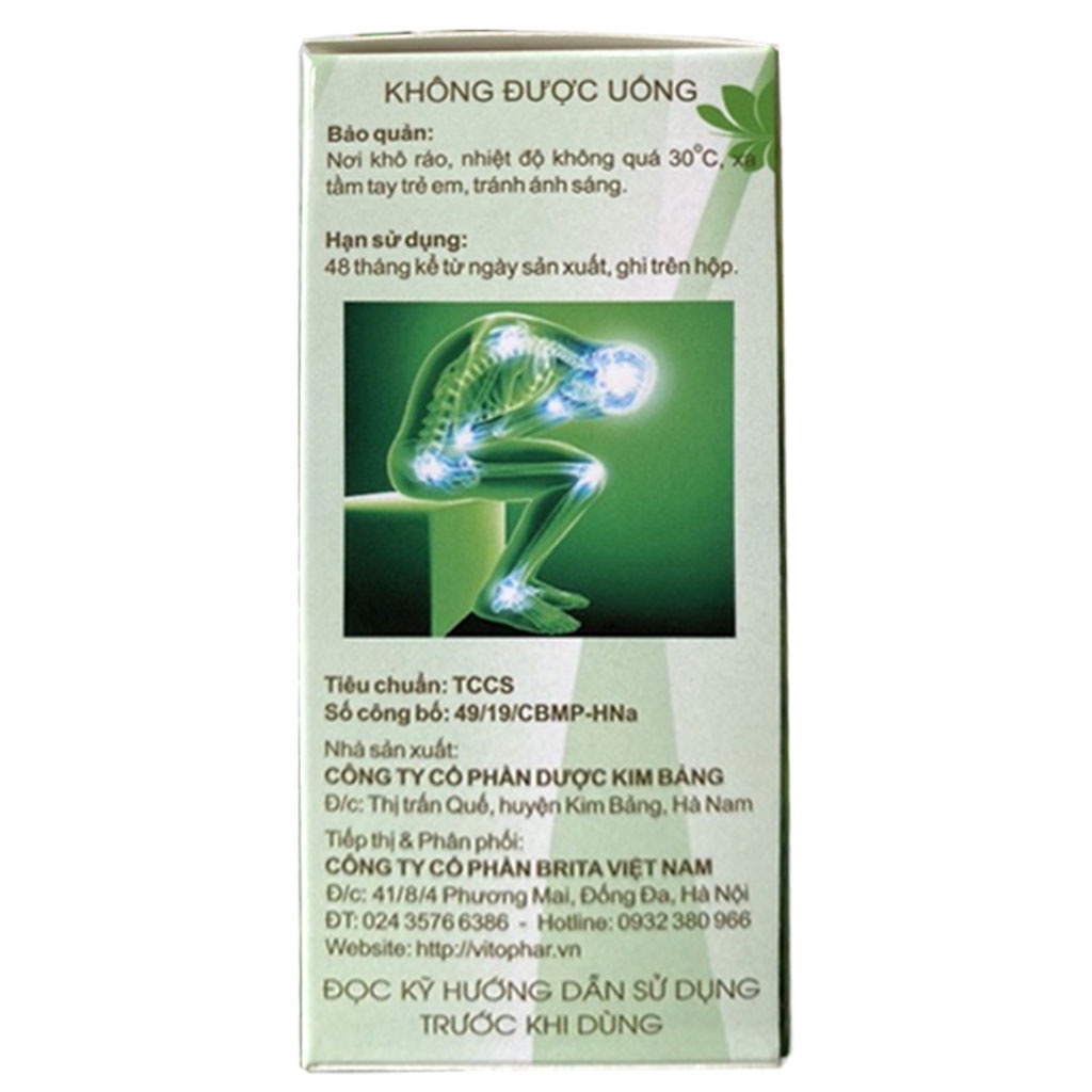 50ml Tinh Dầu Ngải Cứu Vitophar - Dùng trị liệu Massage giảm đau nhức xương khớp, thoái hóa