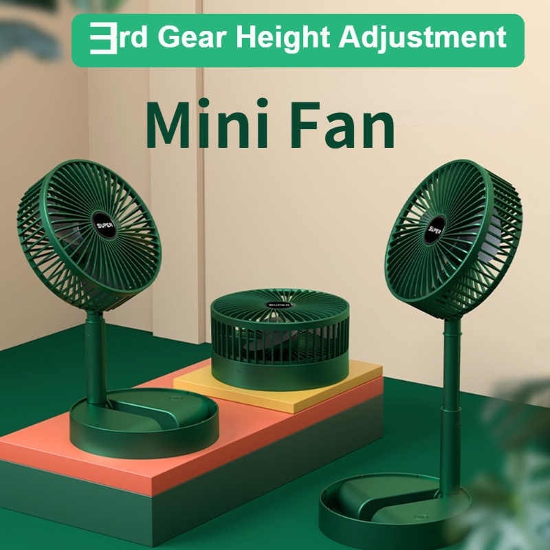Quạt Điện Mini 3 Tốc Độ Có Thể Sạc Lại Bằng Cổng USB
