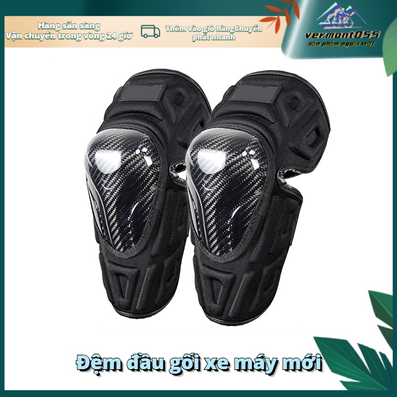 Có thể bán buôn Sợi carbon Xe máy Knee Pad Chống rơi Kính chắn gió Moto Shin Protector Guards Hàng giao ngayVermont055