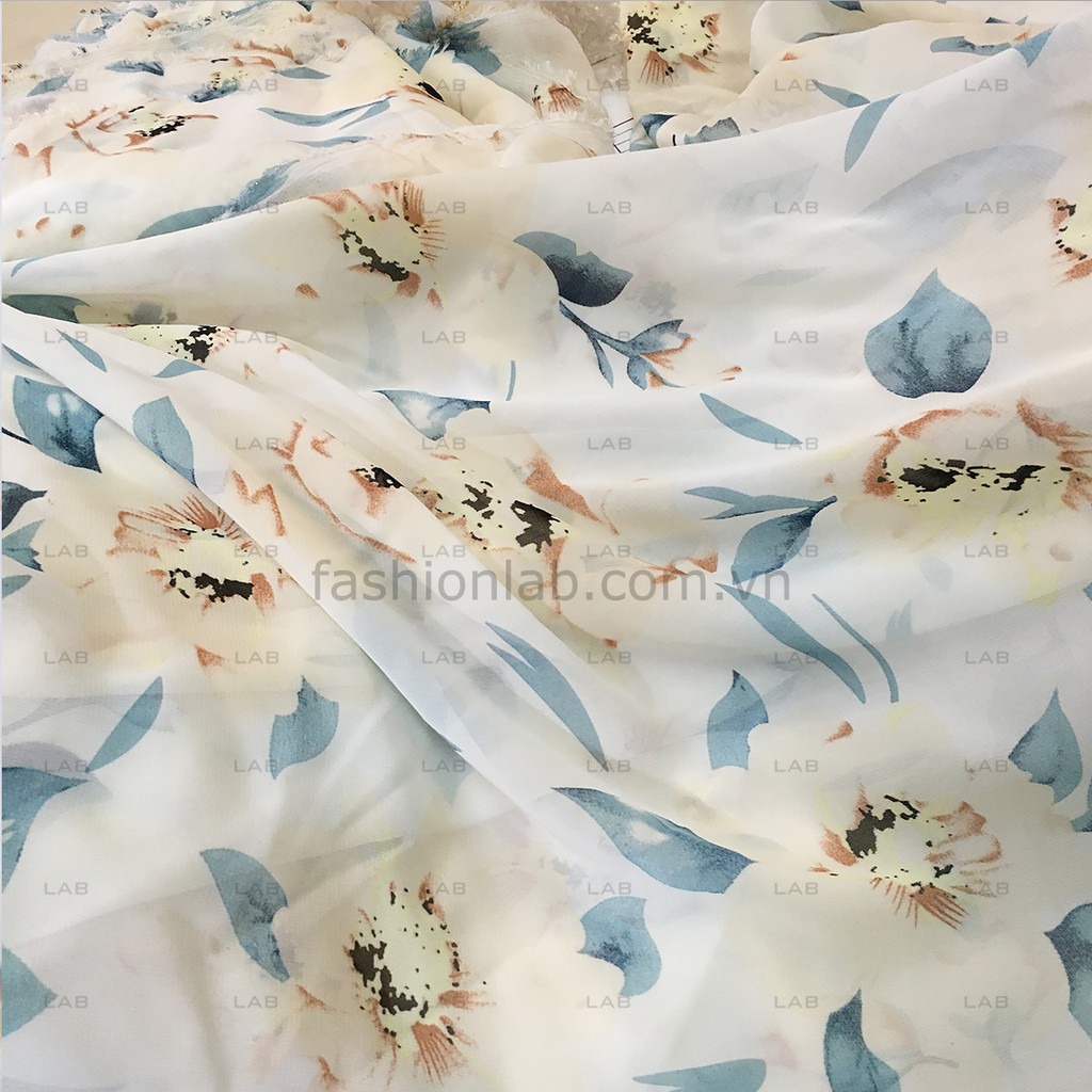 (video) Vải voan hoa khổ 150cm - Mẫu 010 #0306