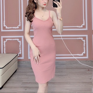 Đầm thun 2 dây body