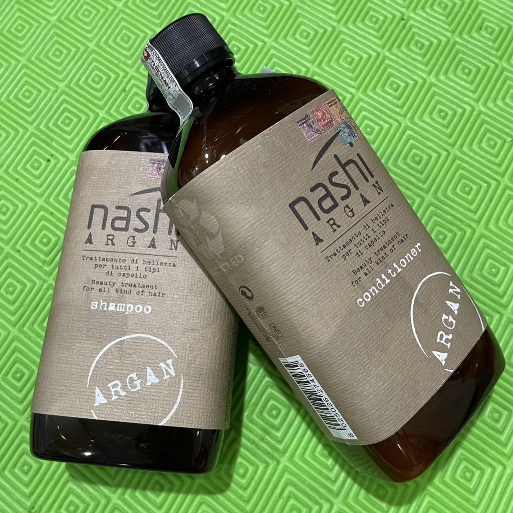 🇮🇹 Bộ dầu gội xả Nashi Argan phục hồi tóc hư tổn 500mlx2