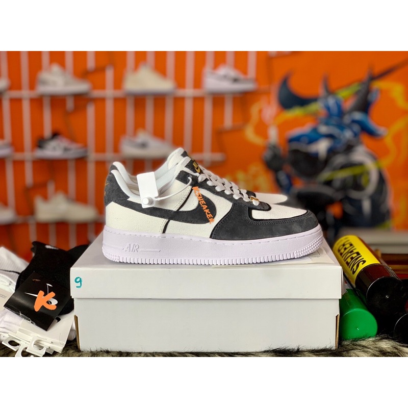 GIÀY SNEAKER AF1 DA PHẤN KẾT HỢP CANVAS
