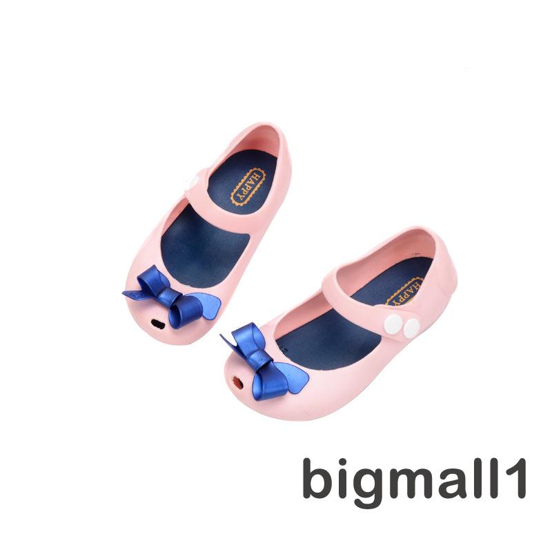 Giày sandal đính nơ thoáng khí chống trượt thời trang mùa hè xinh xắn cho bé gái