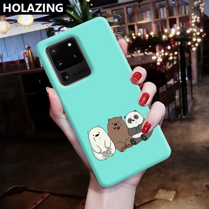 Ốp Điện Thoại Silicon Mềm Hình We Bare Bears Cho Samsung Galaxy S20 Plus S20 Ultra Samsung Note 20 10 Plus 9 S10 5G S10 S9