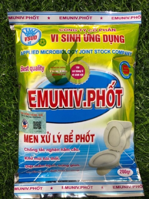 Men xử lý bể phốt EMUNIV.PHỐT (gói 200gr)