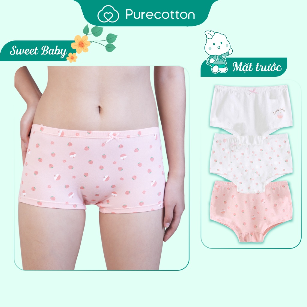 Combo 3 quần váy dáng đùi Purecotton cho bé gái chất liệu cotton cao cấp thumbnail