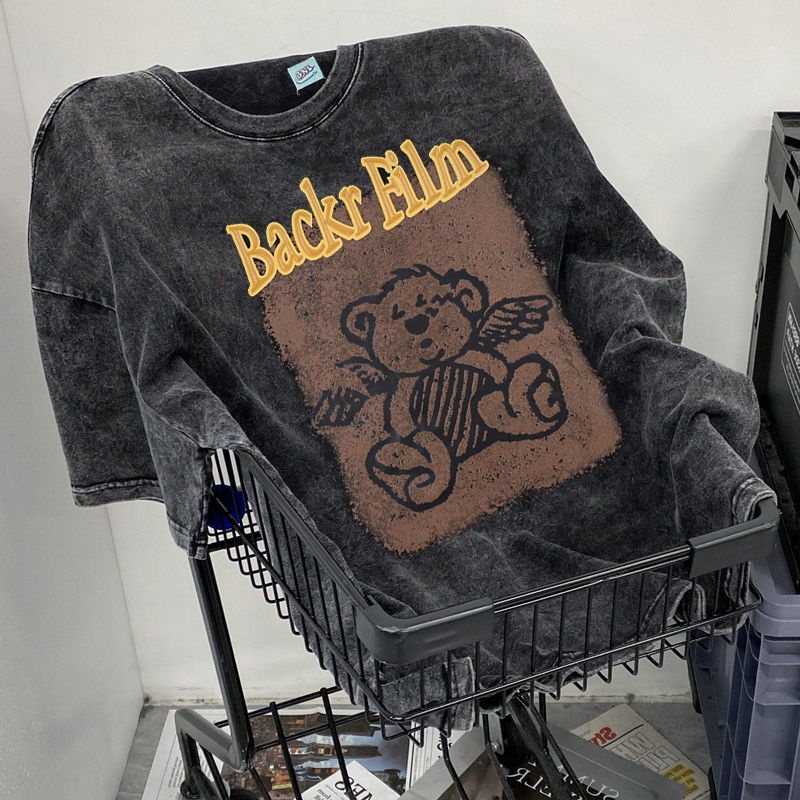 Áo Thun Ngắn Tay Phong Cách Hiphop Retro Đường Phố Cá Tính Cho Nam