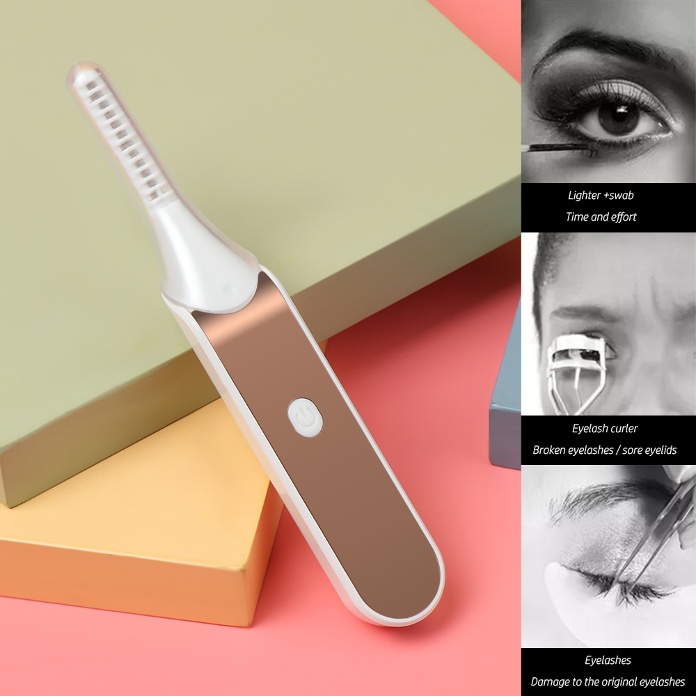 (Hàng Mới Về) Máy Uốn Cong Lông Mi Bằng Nhiệt Tự Nhiên Nhanh Chóng Lâu Trôi Có Màn Hình Led 4 Chế Độ
