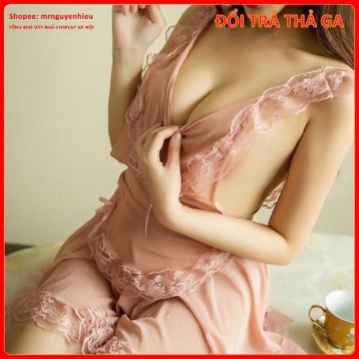 Đầm ngủ freesize buộc dây gợi cảm, cosplay bồi bàn, giúp việc (Nude) - mrnguyenhieu - Hà Nội